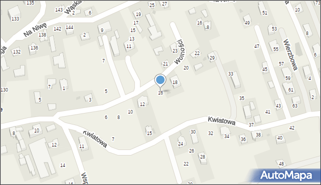 Dziekanowice, Wolności, 16, mapa Dziekanowice