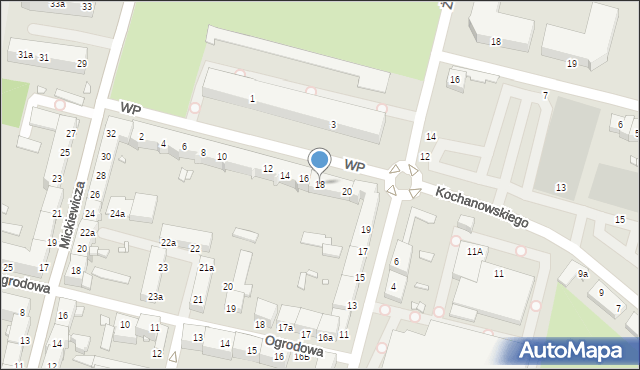 Elbląg, Wojska Polskiego, 18, mapa Elbląga