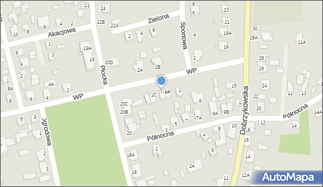 Gąbin, Wojska Polskiego, 1B, mapa Gąbin