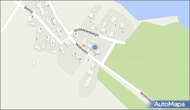 Gąsiorowice, Wolności, 2, mapa Gąsiorowice