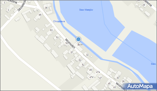 Gąsiorowice, Wolności, 34, mapa Gąsiorowice