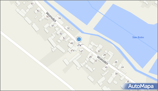 Gąsiorowice, Wolności, 47a, mapa Gąsiorowice