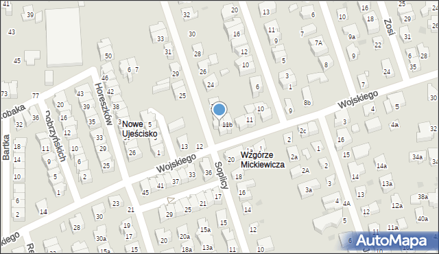 Gdańsk, Wojskiego, 11c, mapa Gdańska