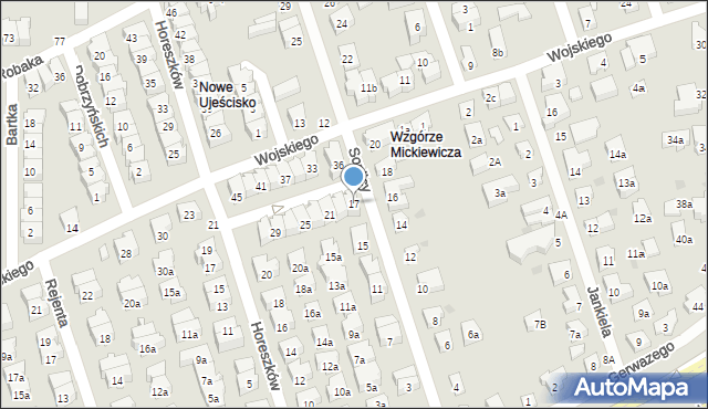 Gdańsk, Wojskiego, 17, mapa Gdańska