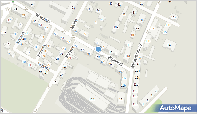 Gdańsk, Wolności, 59, mapa Gdańska