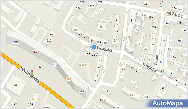 Gdańsk, Wolności, 22A, mapa Gdańska