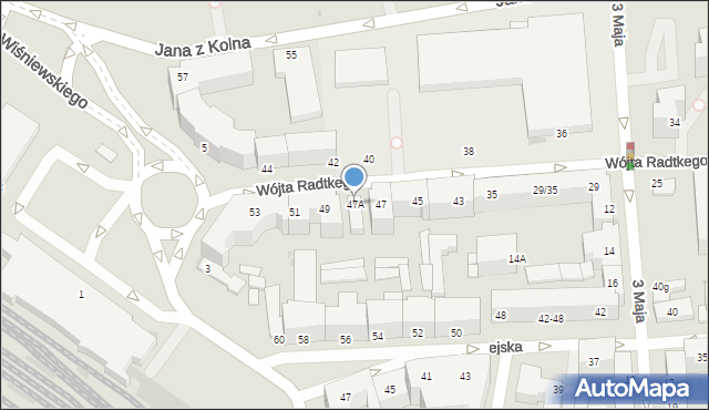Gdynia, Wójta Radtkego, 47A, mapa Gdyni