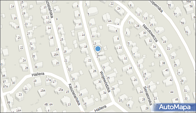 Gdynia, Wojewódzka, 17, mapa Gdyni