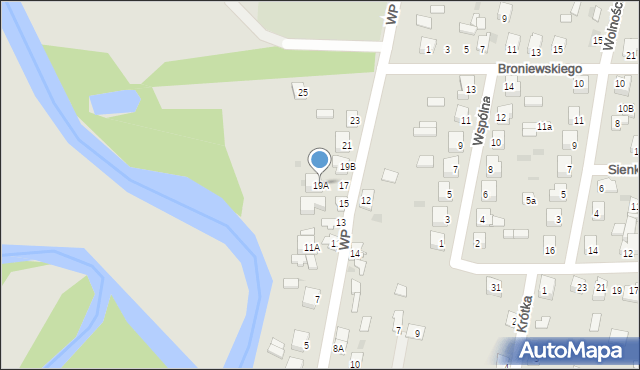 Glinojeck, Wojska Polskiego, 19A, mapa Glinojeck