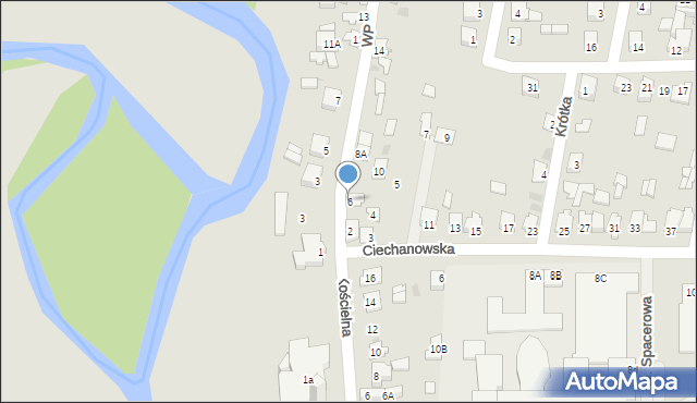 Glinojeck, Wojska Polskiego, 6, mapa Glinojeck