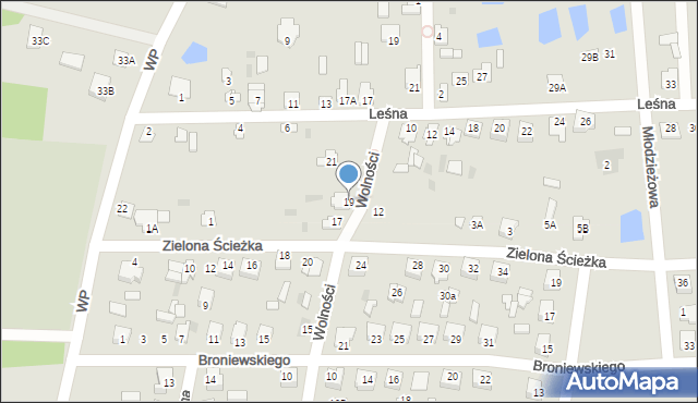 Glinojeck, Wolności, 19, mapa Glinojeck