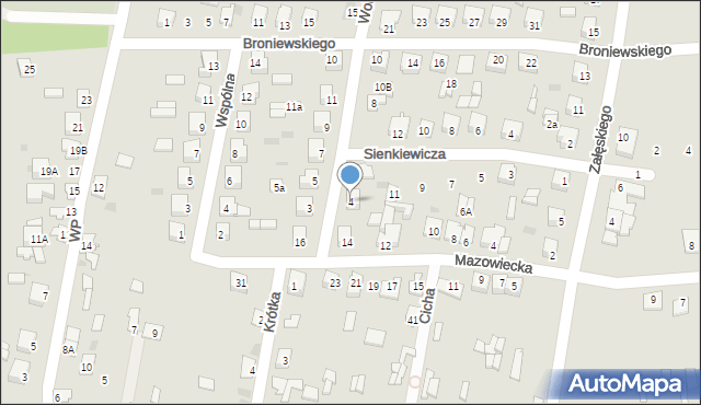 Glinojeck, Wolności, 4, mapa Glinojeck