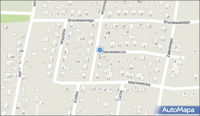 Glinojeck, Wolności, 6, mapa Glinojeck