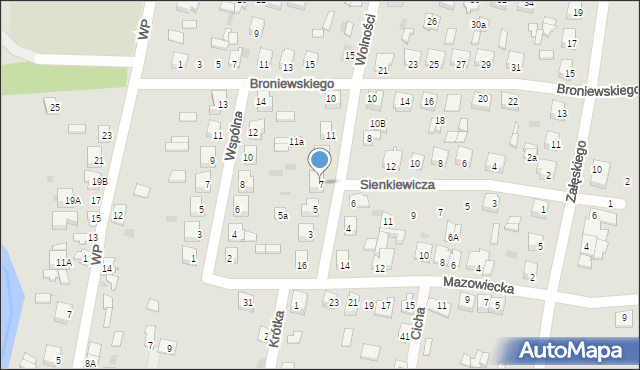 Glinojeck, Wolności, 7, mapa Glinojeck