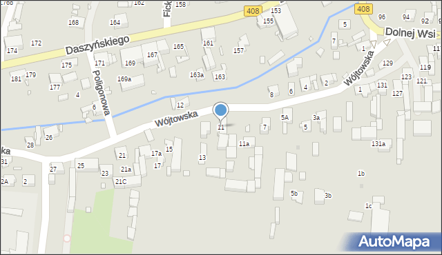 Gliwice, Wójtowska, 11, mapa Gliwic