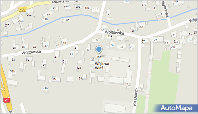 Gliwice, Wójtowska, 35a, mapa Gliwic