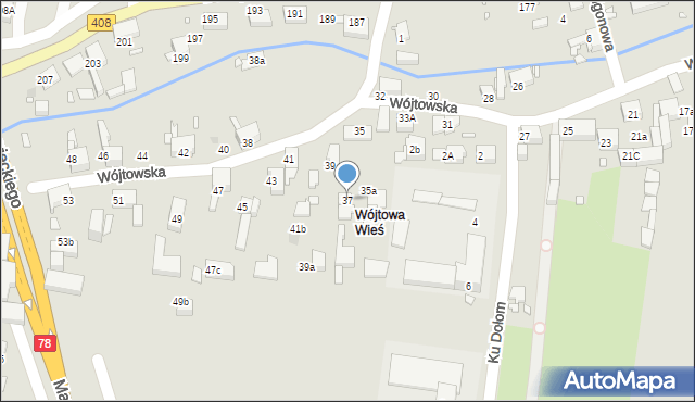 Gliwice, Wójtowska, 37, mapa Gliwic