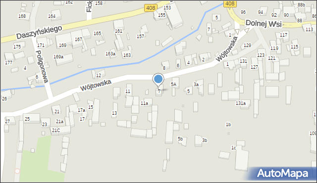 Gliwice, Wójtowska, 7, mapa Gliwic