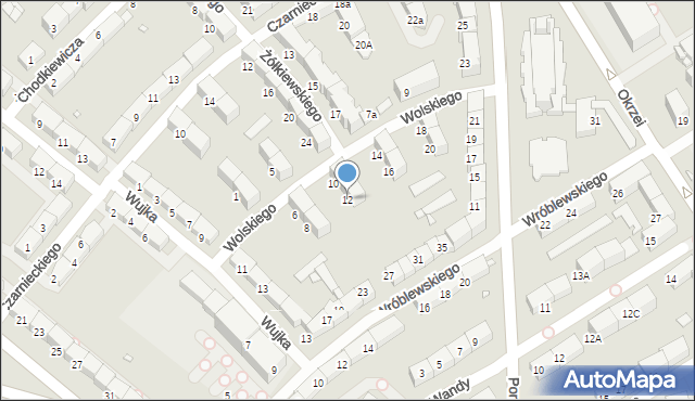 Gliwice, Wolskiego Michała, 12, mapa Gliwic