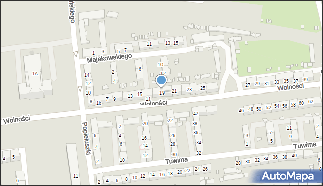 Gliwice, Wolności, 19, mapa Gliwic