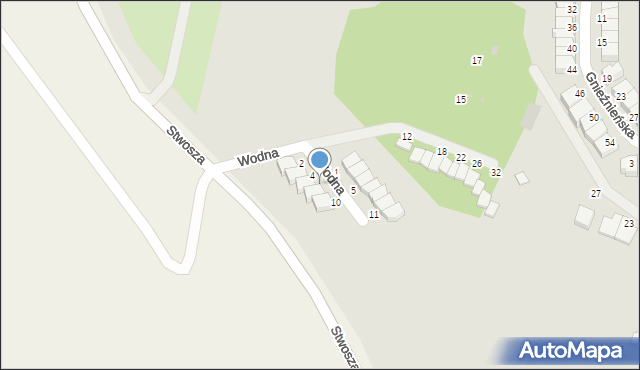 Głogów, Wodna, 6, mapa Głogów