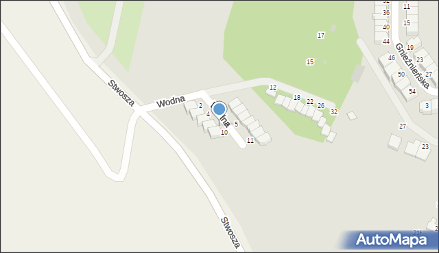 Głogów, Wodna, 8, mapa Głogów
