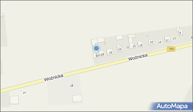 Gniazdów, Woźnicka, 30, mapa Gniazdów