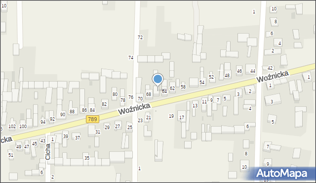 Gniazdów, Woźnicka, 66, mapa Gniazdów