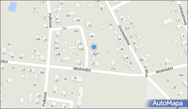 Gniezno, Wolności, 15a, mapa Gniezna