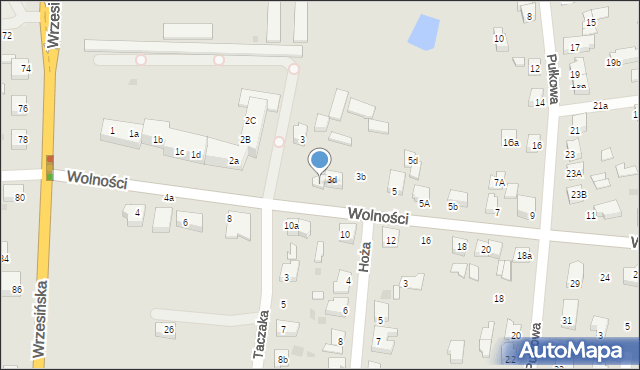 Gniezno, Wolności, 5f, mapa Gniezna