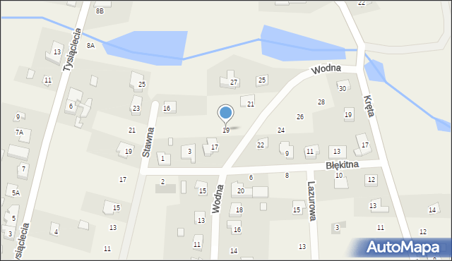 Golęczewo, Wodna, 19, mapa Golęczewo