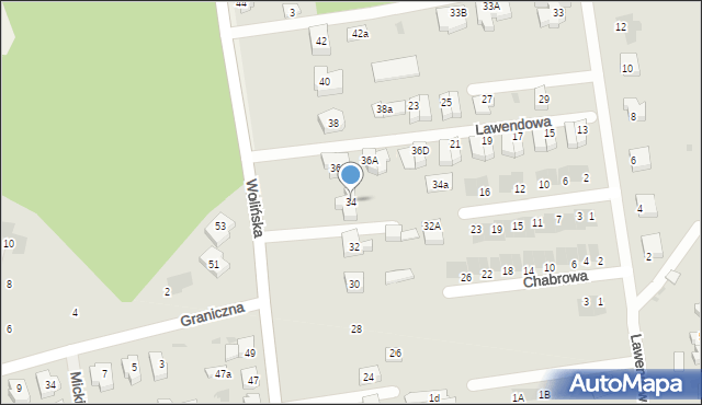 Goleniów, Wolińska, 34, mapa Goleniów