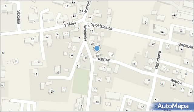 Goleszów, Wolności, 18, mapa Goleszów