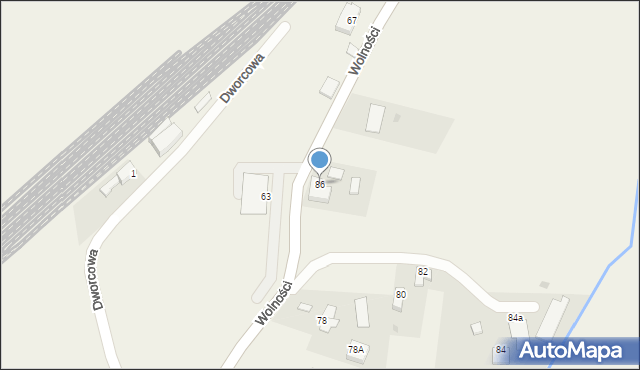 Goleszów, Wolności, 86, mapa Goleszów