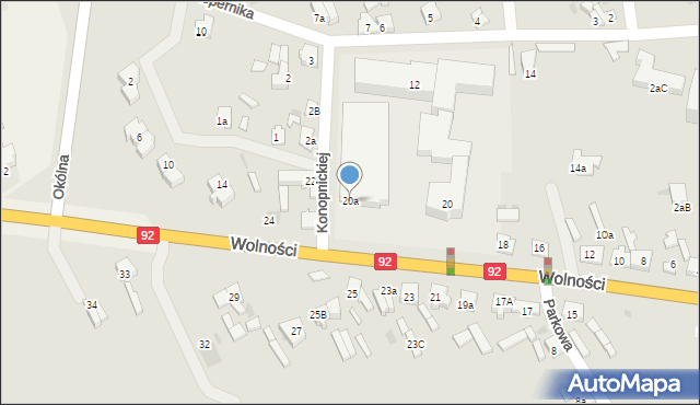 Golina, Wolności, 20a, mapa Golina