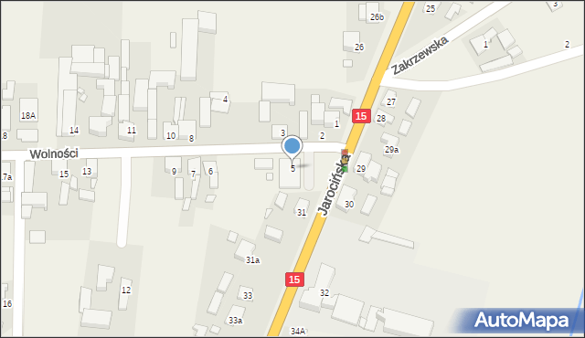 Golina, Wolności, 5, mapa Golina