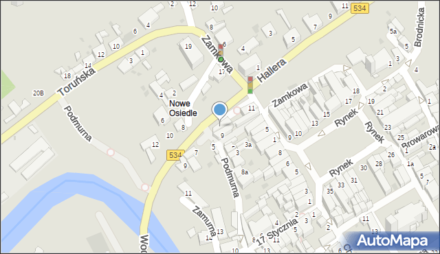 Golub-Dobrzyń, Wodna, 3, mapa Golub-Dobrzyń