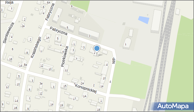 Gomunice, Wojska Polskiego, 2, mapa Gomunice