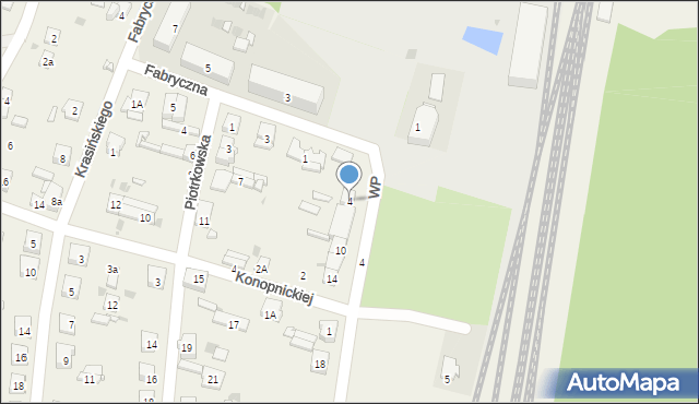 Gomunice, Wojska Polskiego, 4, mapa Gomunice