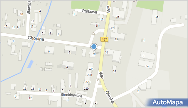Gorzów Śląski, Wojska Polskiego, 20, mapa Gorzów Śląski