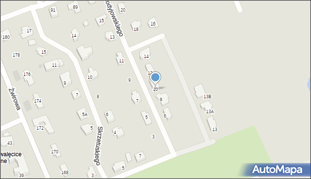 Gorzów Wielkopolski, Wołodyjowskiego Michała, 10, mapa Gorzów Wielkopolski