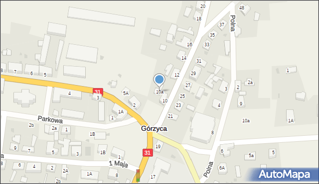 Górzyca, Wolności, 10a, mapa Górzyca