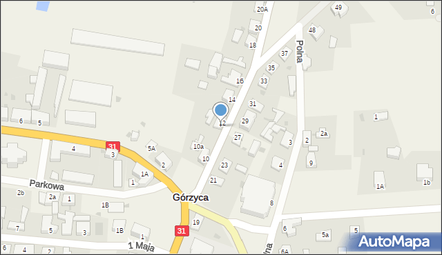 Górzyca, Wolności, 12a, mapa Górzyca