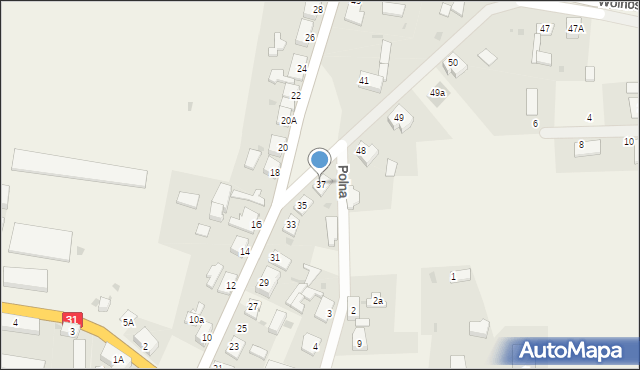 Górzyca, Wolności, 37, mapa Górzyca