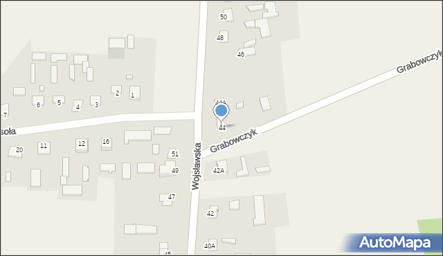 Grabowiec, Wojsławska, 44, mapa Grabowiec