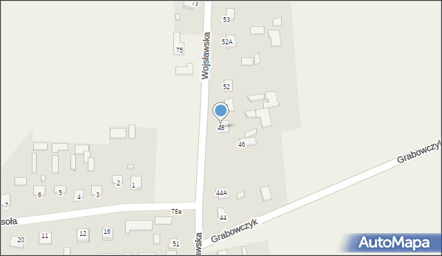 Grabowiec, Wojsławska, 48, mapa Grabowiec