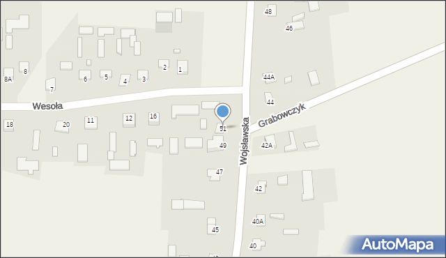 Grabowiec, Wojsławska, 51, mapa Grabowiec