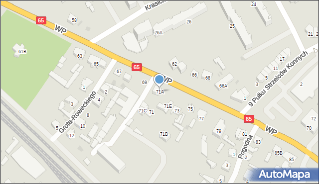 Grajewo, Wojska Polskiego, 71A, mapa Grajewo