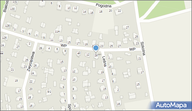 Gródek, Wojska Polskiego, 14, mapa Gródek