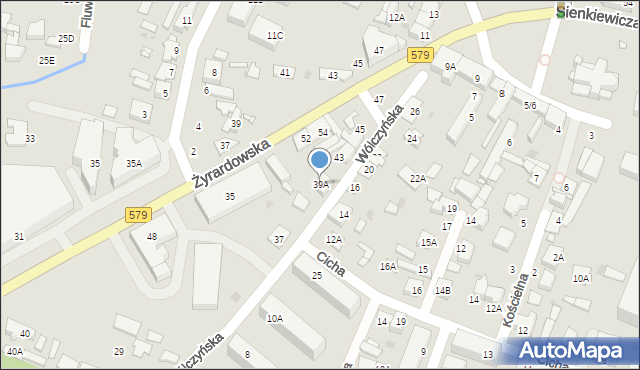 Grodzisk Mazowiecki, Wólczyńska, 39A, mapa Grodzisk Mazowiecki